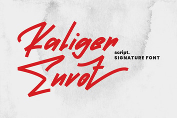 Kaliger Envot Signature Script Font
