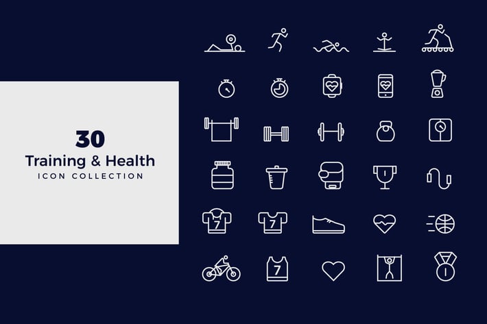 Training and Health Icon Collection