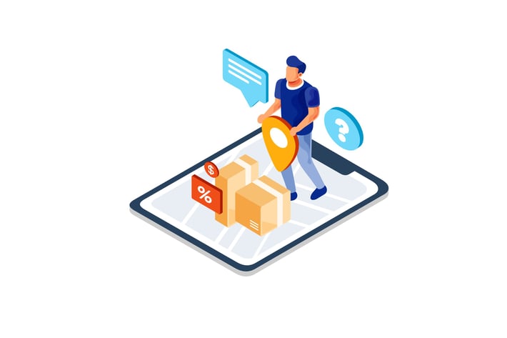 Isometric Online Delivery Tracking Application