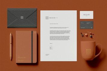 Office Stationery Set Mockup