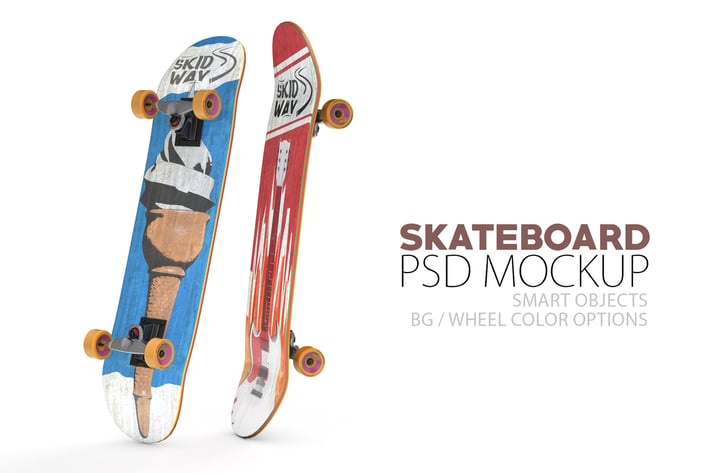 Skateboard Layered PSD Mock-ups