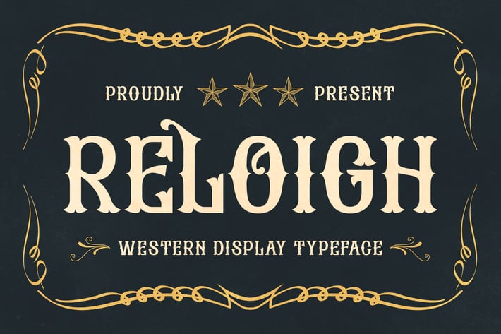 Reloigh - Western Display Typeface