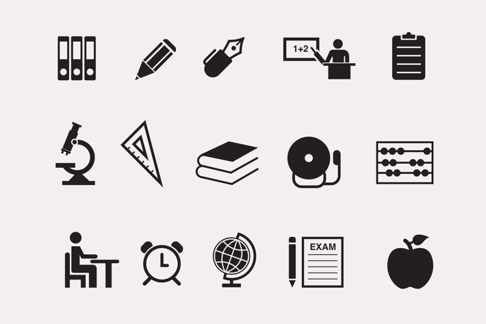 30 School and Game Icons