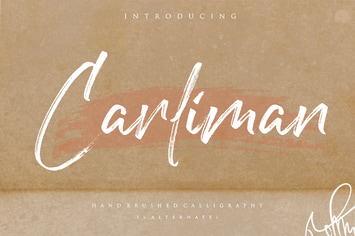 Carliman - Handbrushed Calligraphy Logo Font