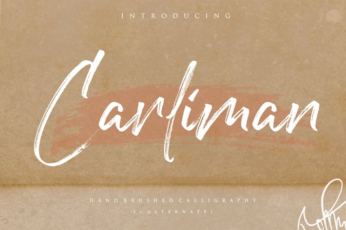 Carliman - Handbrushed Calligraphy Logo Font