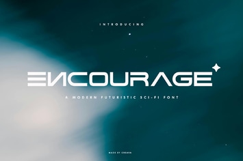 Encourage futuristic Font