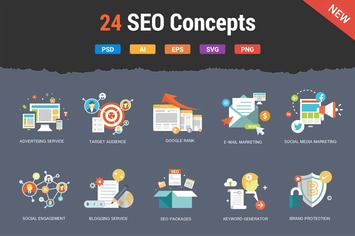 24 SEO Illustrations & Concepts