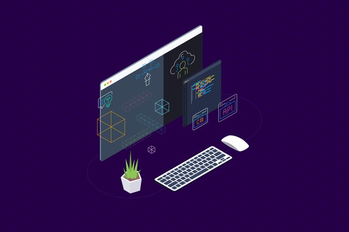 Blockchain Platform Isometric Illustration 9