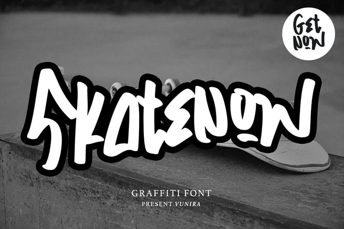 Skatenow | Graffiti Font 