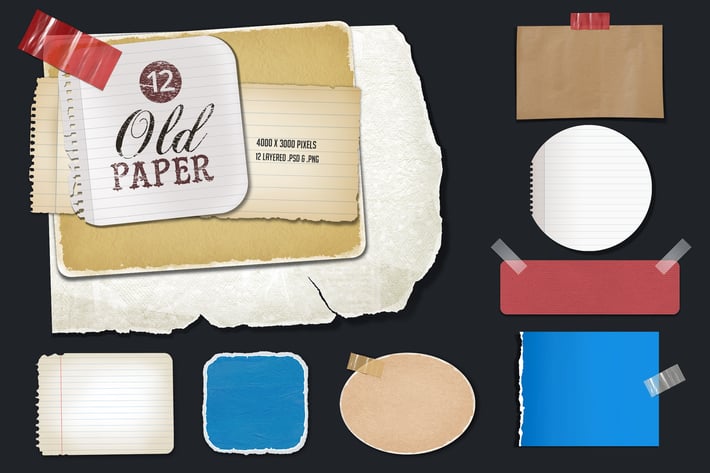 Vintage/ Old Paper Set