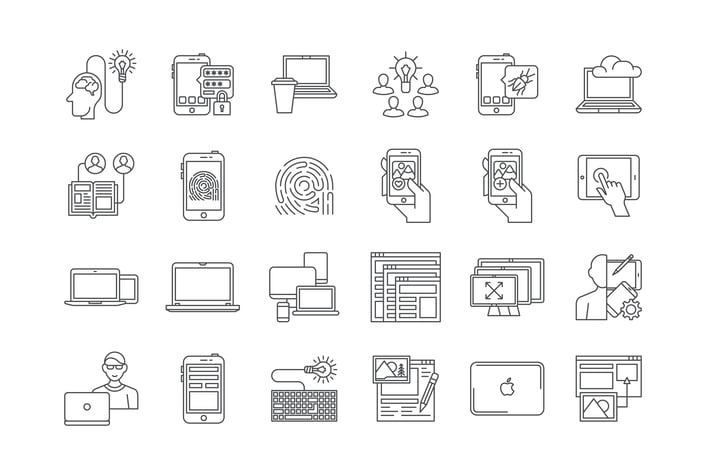57 Web & Mobile Development Icons