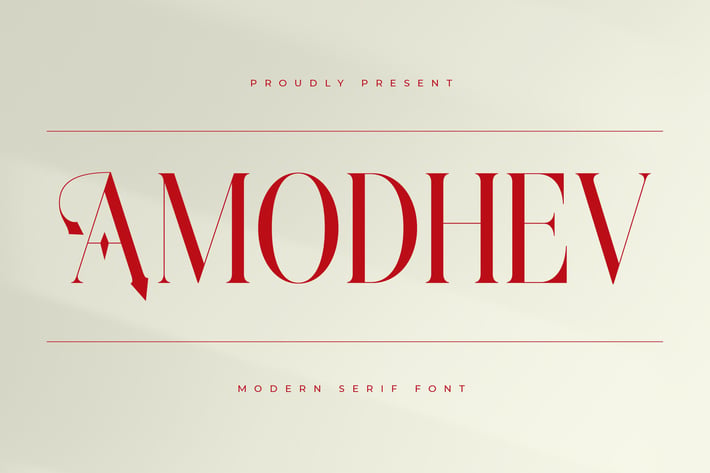 Amodhev Modern Serif Font