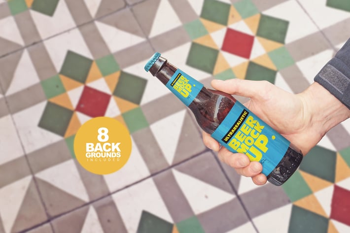 Get Beer Bottle Mockup