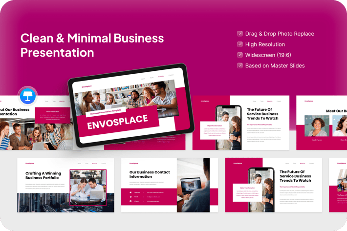 Clean & Minimal Business Presentation Keynote