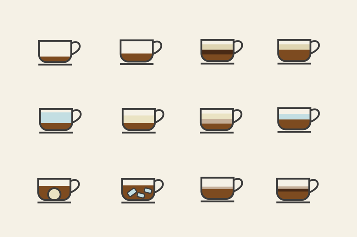 12 Coffee Type Icons