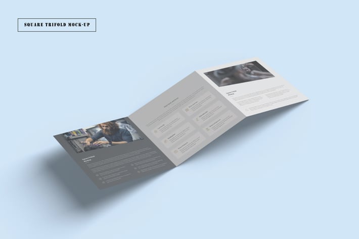 Square Trifold Mock-Up