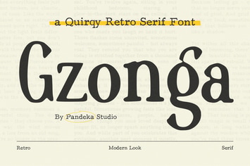 Gzonga - Quirky Retro Serif