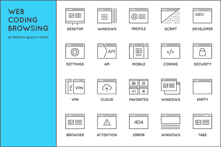 Awesome Web, Coding, Browsing Icons