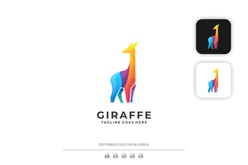 Giraffe Gradient Colorful Logo