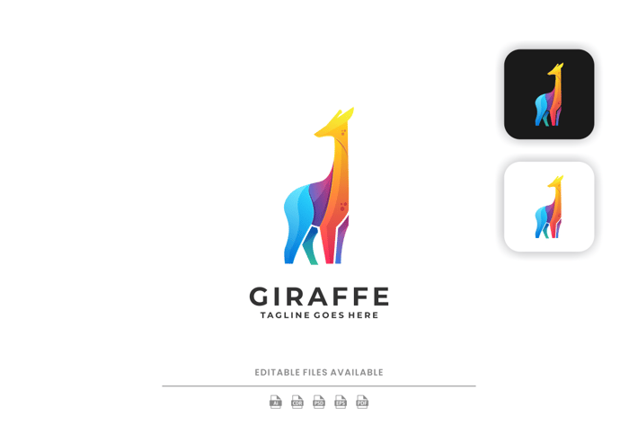 Giraffe Gradient Colorful Logo