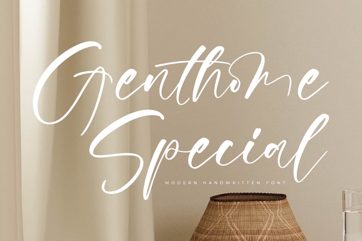 Genthome Special Modern Handwritten Font