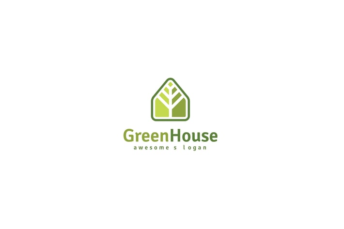 Green House Logo Template