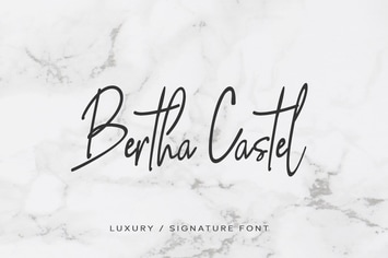 Bertha Castel - Handmade Luxury / Signature Font