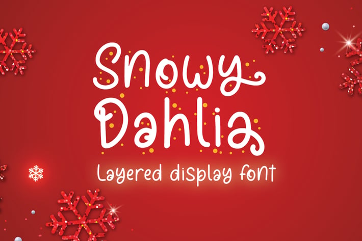 Snowy Dahlia - Christmas Font