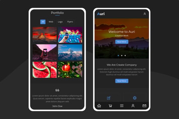 Auri - A Modern Mobile Template