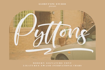 Pyttons Modern Signature Font