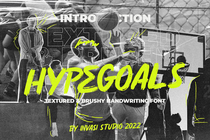 Hypegoals - Brushy Display Font