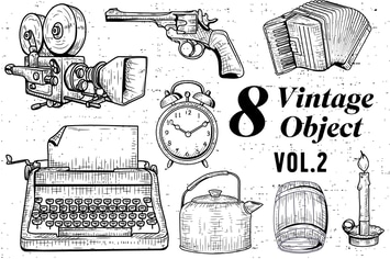 8 Vintage Object - Vol.2
