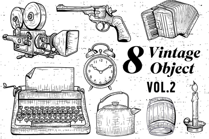 8 Vintage Object - Vol.2