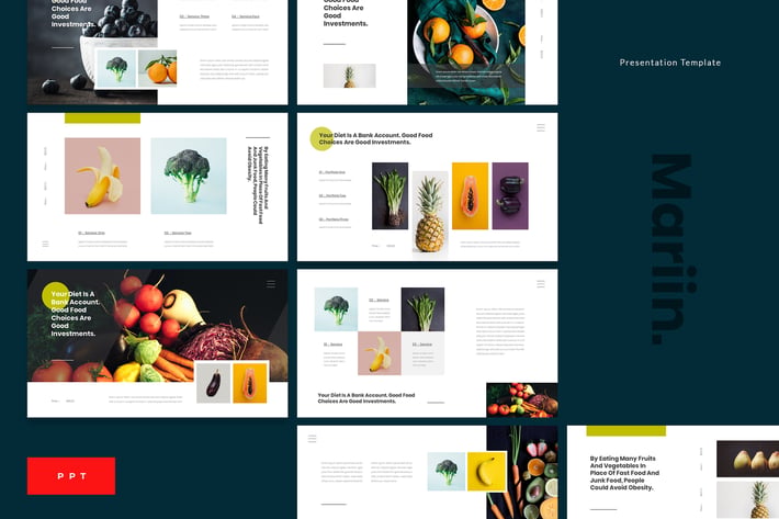 Mariin - Healthy Diet Powerpoint Template