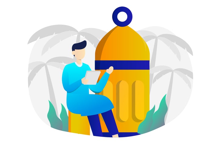 Eid Al Fitr Flat Illustration