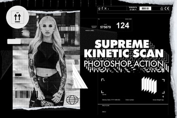 Supreme Kinetic Scan Photoshop Action