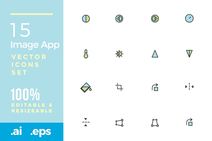 15 Image App vector icons