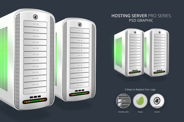 Hosting Server Pro Series WHITE Right View