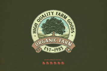 Vintage Farm Hand Drawn Logo