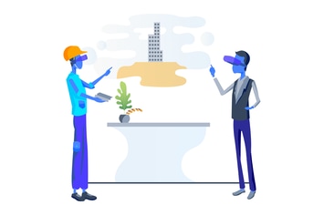 VR Tech support Architecture Illustration
