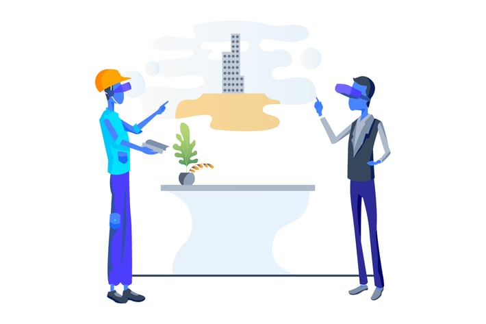 VR Tech support Architecture Illustration