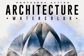 Architecture Watercolor Photoshop Action