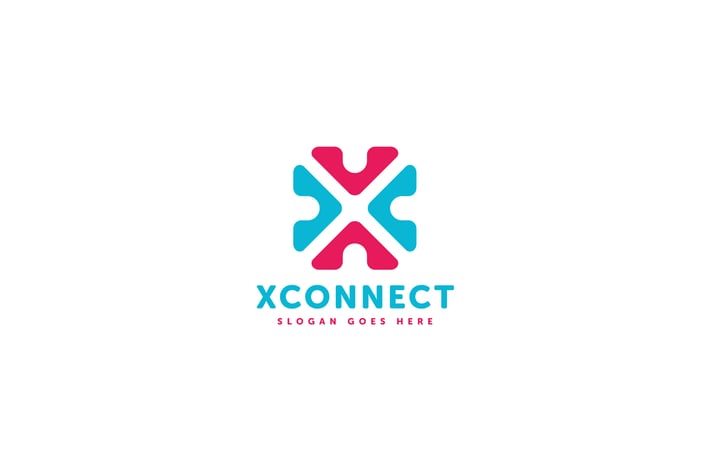 X Connect Letter Logo Template