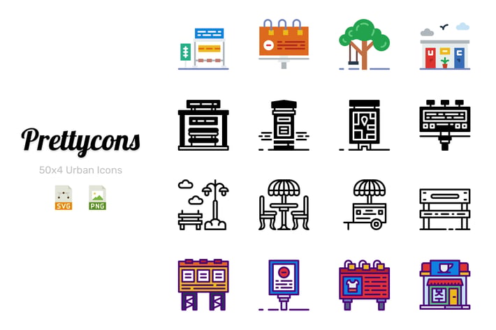 Prettycons - 200 Urban Icons Vol.1