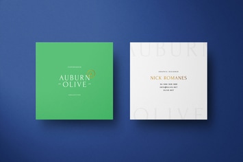 Square Business Card Mockups 
