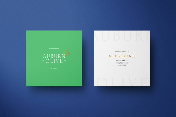 Square Business Card Mockups 