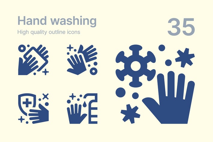 Hand Washing Icons  
