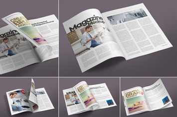 Open Magazine Mockups