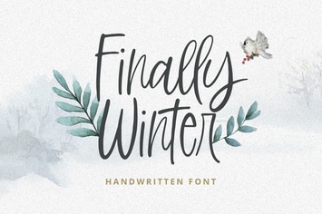 Finally Winter - handwritten font