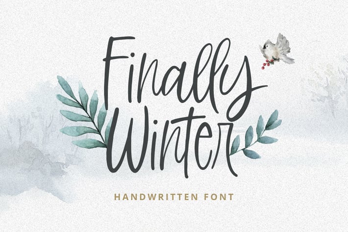 Finally Winter - handwritten font